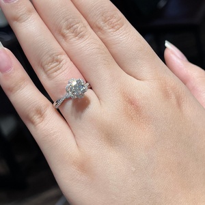 Custom 14K/18K Solid Gold Lab Created Diamond Engagement <b>Ring</b> Classic White Gold Brilliant Cut Unisex Wedding Jewelry IGI - Product Image 4