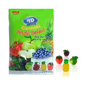 Amos Halal Soft Candy in Bulk Sweets and Candies Wholesale Different Shape Gummy Jelly 3D Gummy Candy