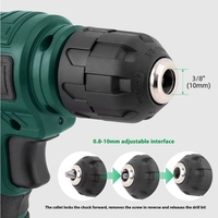Ensemble d'outils électriques multifonctionnels en acier inoxydable 206 pièces, outils à main, clés, mallette rigide, batterie au lithium 8V - Vente chaude