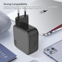 Kustom pengisi daya 65W GaN kabel Data dapat ditarik pengisian daya Cepat Multi-Port SCP 5V/4,5a 5V/2,4 A OTP injeksi minyak