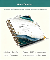 Agenda personnalisé, organiseur, magazines, carnet, livre, journal personnalisé, coffret cadeau, reliure spirale, couverture en cuir, planificateur