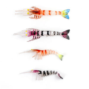 เหยื่อตก<span class=keywords><strong>ปลา</strong></span>น้ำจืด 3.7 กรัม เหยื่อปลอมซิลิโคน PVC รูปทรงกุ้งเหมือนจริง ขนาด 50 มม. เหยื่อกุ้งนิ่มพร้อมตาเรืองแสง 3 มิติ - Product Image 3