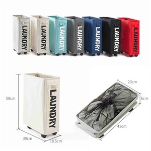 Cesto multifuncional para la ropa sucia, cesta de almacenamiento de ropa sucia, organizador de tela Oxford con ruedas - Product Image 3