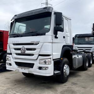 รถบรรทุกหัวลากมือสอง SINOTRUK Howo 6x4 พวงมาลัยซ้าย 351-450 แรงม้า เครื่องยนต์ Weichai เกียร์ธรรมดา 8F/1R รับน้ำหนัก 21-30 ตัน - Product Image 1