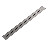 Style moderne couleur argent doré noir longue longueur laiton salle de bain siphon de sol