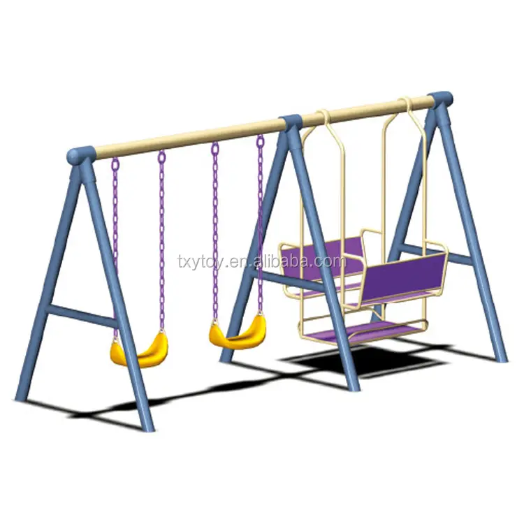 Équipement pour parc d'attractions aire de jeux balançoire et toboggan pour enfants en plein air