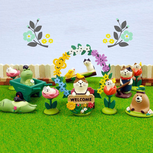 Figurines en résine d'animaux mignons (chat, grenouille) - Ornements de bureau et de jardin pour le Nouvel An chinois et Thanksgiving, artisanat fait main pour micro-paysages DIY - Product Image 3