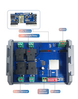 Modul Relay LoRa 4-Kanal RS485 Huaqingjun Daya Tinggi 50A Relay Komunikasi RS485 Modul Nirkabel Dual-mode untuk Otomasi