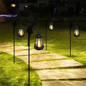 Anpassbare Dekorative Solar-LED-Gartenleuchte aus Eisen für den Außenbereich, IP44 Wasserdicht, Warmweißes Licht - Product Image 2