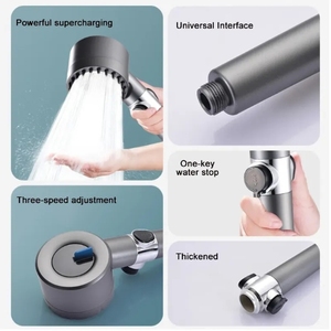 Moderno Ugello doccia <span class=keywords><strong>a</strong></span> <span class=keywords><strong>mano</strong></span> in plastica ABS <span class=keywords><strong>a</strong></span> tre modalità di buona qualità per la vendita di acqua calda Spray pressurizzato per alberghi scatola filtro - Product Image 6