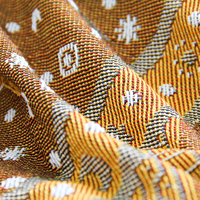 Plaid tissé géométrique bohème, design personnalisé, tapis de pique-nique jacquard portable pour l'extérieur