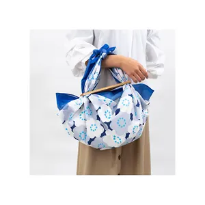 बेचने अच्छी तरह से जापान froshiki प्रिंट हैंडबैग ढोना बैग महिलाओं के साथ कंधे