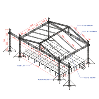Penyangga Truss Aluminium Kapasitas Beban Tinggi untuk Speaker Line Array