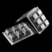 Bloc de cire à six compartiments boîte d'emballage blister bougie parfumée remplissage moule bougie cire fondre emballage