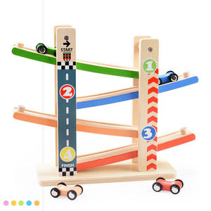 Unisex Educational Mini <strong>Wood</strong> <strong>Car</strong> Model Customizable Logo Parking <strong>Garage</strong> <strong>Toys</strong> for Preschool Kids Level Play Competition Game - Product Image 2