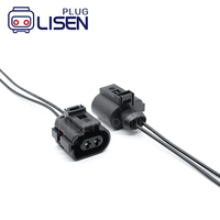 6X0973722G FEP Konektor Sensor ABS 2 Pin Betina dengan Kabel Harness untuk VW Audi