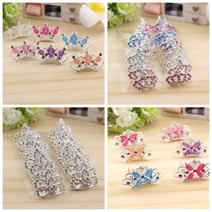 Peigne à cheveux couronne en strass, coiffe de princesse, cadeau d'anniversaire, accessoires pour cheveux d'enfants, style européen, en métal avec décoration 3D - Product Image 1