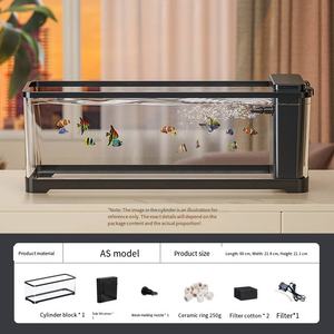 <span class=keywords><strong>Aquarium</strong></span> de bureau à vente chaude 2025, filtre latéral et pompe silencieuse, écologique, pour poissons combattants, utilisation en intérieur - Product Image 6