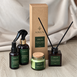 Set de Regalo de Fragancias para el Hogar Aikun Botanical, en Caja, Tres Piezas, Incluye Difusor de Varillas, Vela Aromática y Bruma Aromática, OEM ODM - Product Image 2
