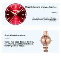 Montre à quartz pour femme POEDAGAR 366, ultra-fine, étanche et lumineuse, cadeaux sélectionnés pour les anniversaires de femmes