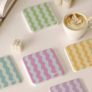 Ins Design moderne boue <span class=keywords><strong>de</strong></span> diatomée ronde vérifier dur café thé caboteur isolation thermique bureau antidérapant absorbant réutilisable napperon - Product Image 4