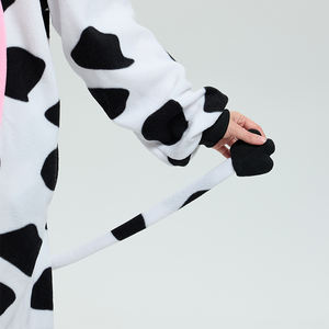 Pijama de Animal con Capucha y Cremallera Delantera para <span class=keywords><strong>Mujer</strong></span>, de Forro <span class=keywords><strong>Polar</strong></span> Térmico, sin Pies, con Cola, Divertido, Familiar, Lindo, para Invierno y Primavera - Product Image 4