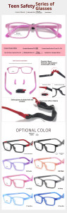<span class=keywords><strong>Gafas</strong></span> Ópticas Flexibles para Niños TR90, con Correa Ajustable Desmontable, Ligeras, para Niñas - Product Image 3