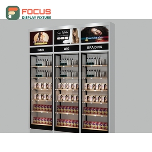 Premium Wig Display Counter Glass Showcase Lockable Drawer Shelf Hair Store Display Counter - Product Image 6