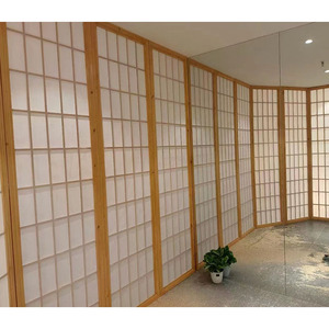 Maßgefertigte Massivholz Japanische <span class=keywords><strong>Shoji</strong></span>-Schiebetür, Moderne Minimalistische Gitter-Trennwand Innentür für Villenprojekte - Product Image 3