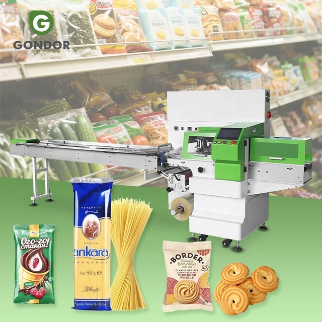 Cookie Wrap Chocolate Wrapper Candy Twist Wrapping Pita Bread Wafer Biscuit Instant Noodle Packing Machine