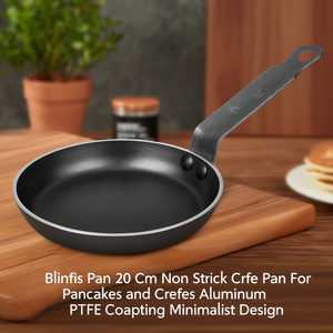 Padella per Blini 20 Cm Antiaderente per Pancake e Crêpe in Alluminio con Rivestimento PTFE Design Minimalista - Product Image 3
