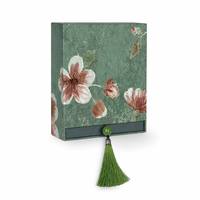 Boîte à bijoux rectangulaire rigide en papier d'art imprimé sur mesure avec fermeture éclair verticale et pelliculage mat pour emballage cadeau