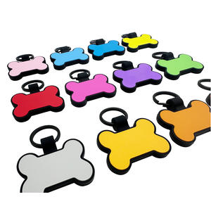 Placa de Identificación Personalizada con Código QR para Perros - Colgante Grabado para Mascotas, Etiqueta de Silicona en Blanco para Collares de Perros y Gatos - Product Image 1