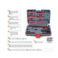 Kit d'outils complet pour usage professionnel, ensemble de 126 embouts de tournevis, douilles, poignées, seau, OEM