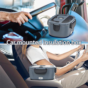 Dual-tier điện Hộp Ăn Trưa bpa-miễn phí 304 thép không gỉ ngăn PP Nắp heatable tính năng bảo quản cho công việc xe sử dụng - Product Image 5