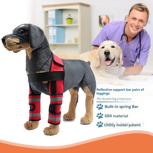 Protector de Patas Delanteras para Perros de Tercera Generación <span class=keywords><strong>con</strong></span> Franja Reflectante, Neopreno y Soporte Metálico para Rodilla y Codo, para Artritis, Fracturas y LCA - Product Image 3