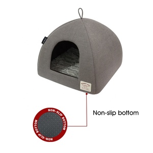 Bobbypet Winter Warm Plush Pet House Portable Cat Soft <strong>Bed</strong> Luxury <strong>Dog</strong> <strong>Igloo</strong> Cat <strong>Beds</strong> New Design - Product Image 4