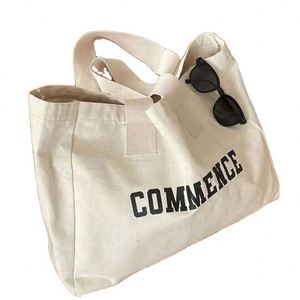 Best Selling Reusable Grocery Custom Printed Logo Oversize Extra <b>Large</b> Size Cotton <b>Canvas</b> Shopping Tote <b>Bag</b> - Product Image 3
