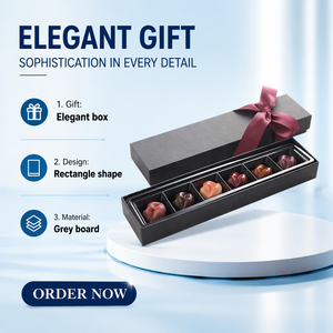 Luxury Custom <strong>Truffle</strong> Christmas Bonbon Empty Candy Bar Chocolate Custom Size Gift Paper Packaging Box for Chocolate - Product Image 1