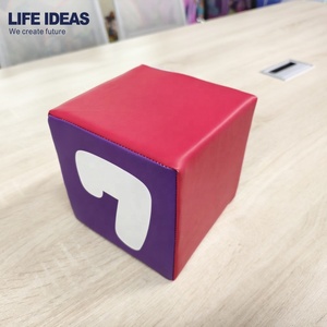 Alphabet Lettres Chiffres Blocs de <span class=keywords><strong>mousse</strong></span> en cuir PU Éponge de construction Cubes souples pour enfants Bébés et tout-petits - Product Image 3