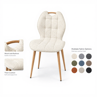 Chaise en métal de qualité commerciale avec assise en lin rembourrée, résistante aux intempéries, antirouille, robuste pour restaurant et hôtel