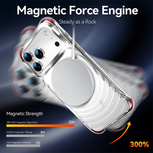 Funda para Teléfono con Soporte Metálico 360°, Antiamarilleo, para <span class=keywords><strong>iPhone</strong></span> 18 12 <span class=keywords><strong>13</strong></span> 14 15 16 17, Carga Magnética, Transparente, Precio con <span class=keywords><strong>Descuento</strong></span> - Product Image 3
