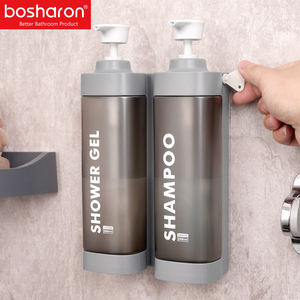 Usine hôtel salle de bain cuisine distributeur de savon liquide 500ml * 2 ABS PET presse sous-bouteille distributeur de <span class=keywords><strong>Gel</strong></span> support mural de <span class=keywords><strong>Gel</strong></span> <span class=keywords><strong>douche</strong></span> - Product Image 4