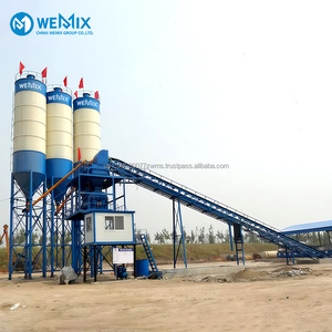 HZS90 Centrale à béton Centrale à béton stationnaire Alimentation par convoyeur à bande Mélangeur à béton à bande - Product Image 1
