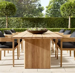 Schlussverkauf Gartenfurniture Balkon Teak-Wohnung Esstühle Outdoor Villa Hotel Terrasse Tisch und Stuhl Set