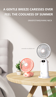 Mini Ventilateurs Pliants Électriques d'Extérieur 1200 mAh 800 mAh, Ventilateurs de Poche Portables Mini Pliables Rechargeables USB