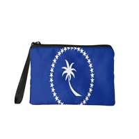 Porte-monnaie pliable en polyester imprimé numériquement avec motif du drapeau national de Chuuk, léger, souvenir pour les voyageurs