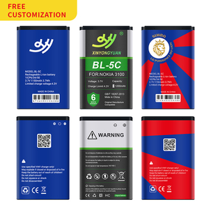 แบตเตอรี่โทรศัพท์มือถือ Customation 5C รุ่น BL-5C ความจุ 3.7v 1150mah สำหรับโทรศัพท์มือถือโนเกีย BL-5C แบตเตอรี่ลิเธียมไอออน - Product Image 4