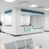 Bureau de réception en forme de L, design moderne, logo personnalisé, respectueux de l'environnement, pour bureau à domicile, hôpital, école, comptoir en bois