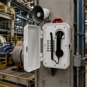 Téléphone robuste étanche avec clavier complet et porte de protection pour mine, quai, extérieur, urgence, téléphone mural - Product Image 6